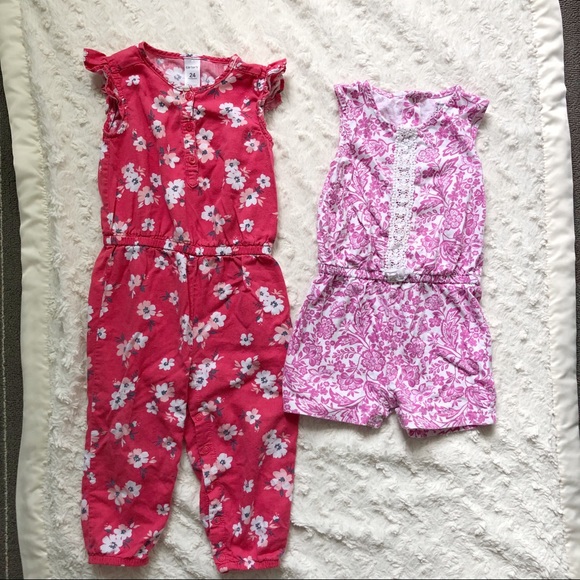 Carter's Other - Two Carter’s Floral Rompers (24 months)